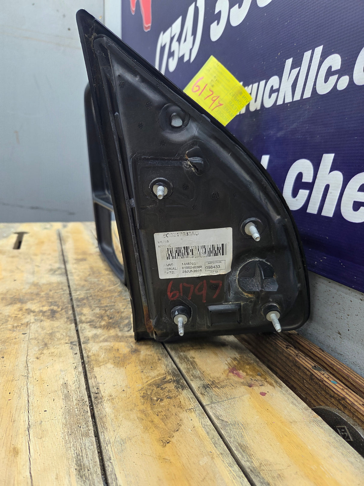 2008-2016 Ford Super Duty F250 F350 F450 F550 LH Driver Side Manual Towing Mirror OEM