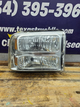 2005-2007 Ford Super Duty F250 F350 F450 F550 RH Passenger Side Composite Head Light