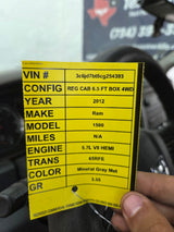 2009-2018 Dodge Ram 1500 4th Gen Regular Cab