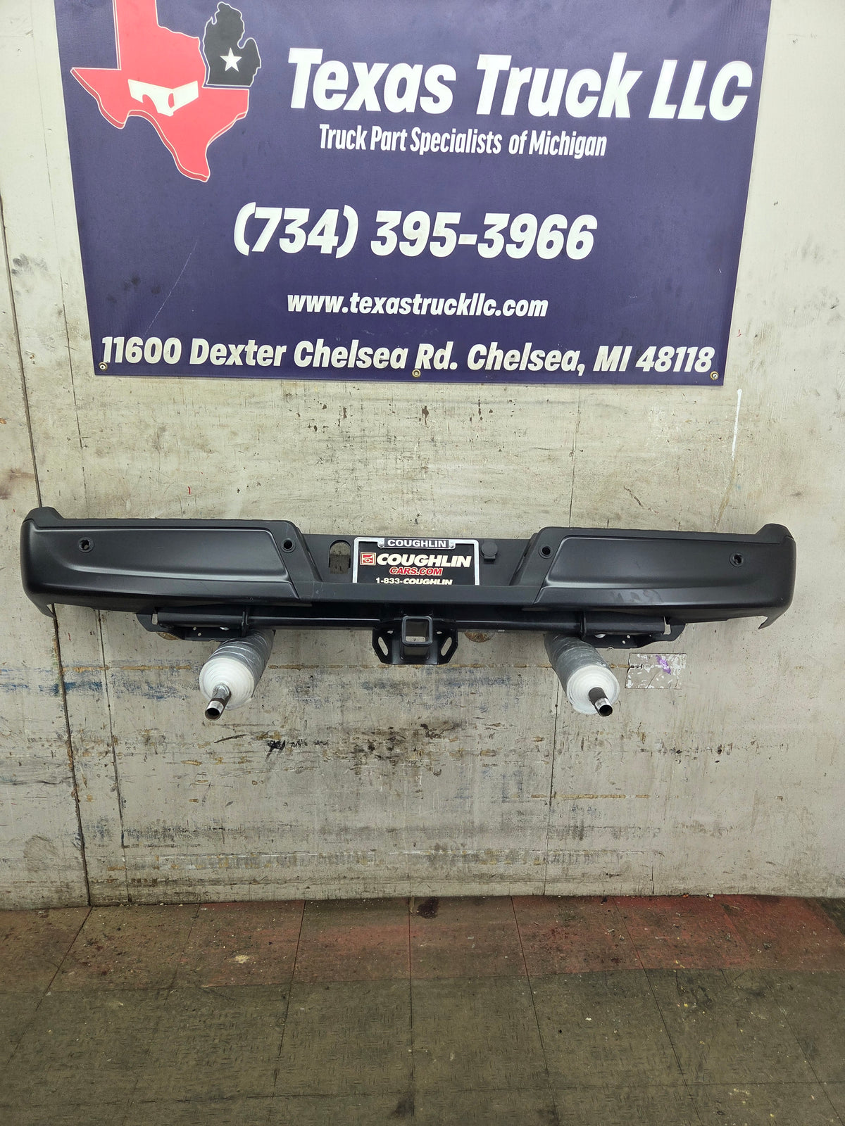 2021-2023 Ford F150 Rear Bumper With Parking Aid Sensors - Black