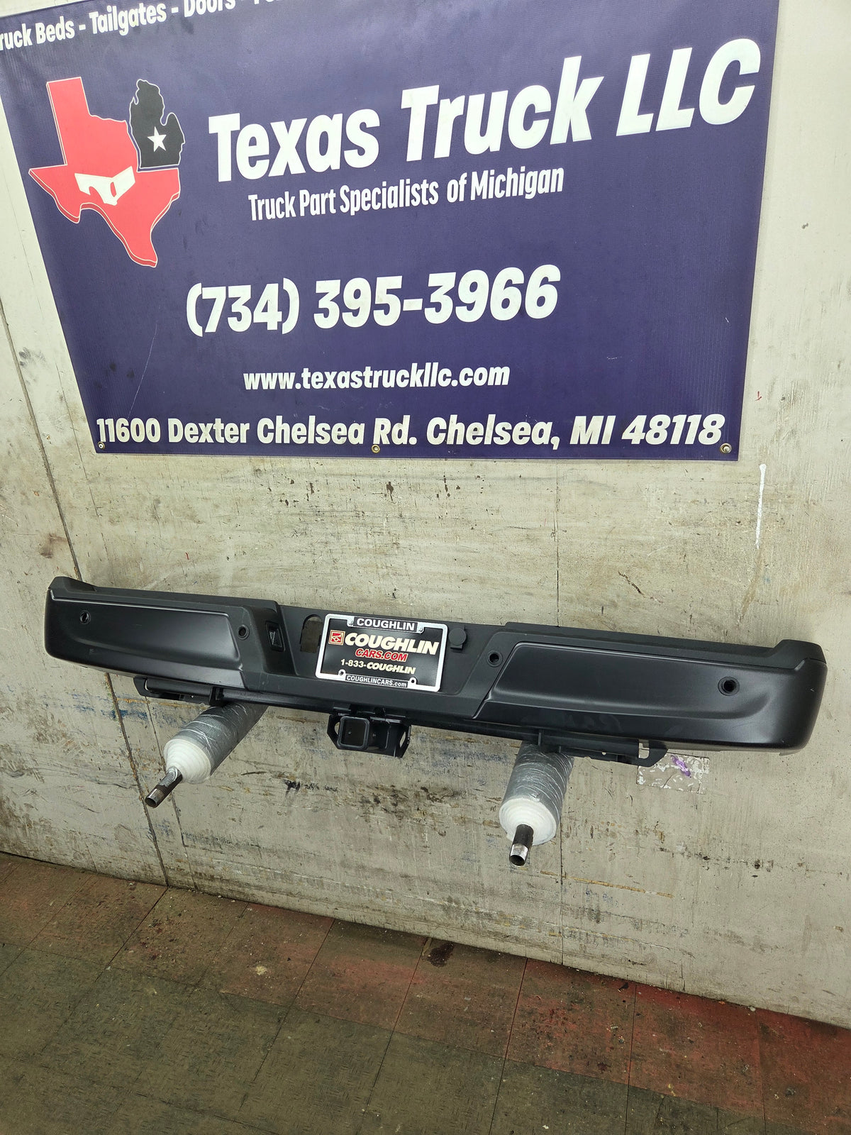 2021-2023 Ford F150 Rear Bumper With Parking Aid Sensors - Black