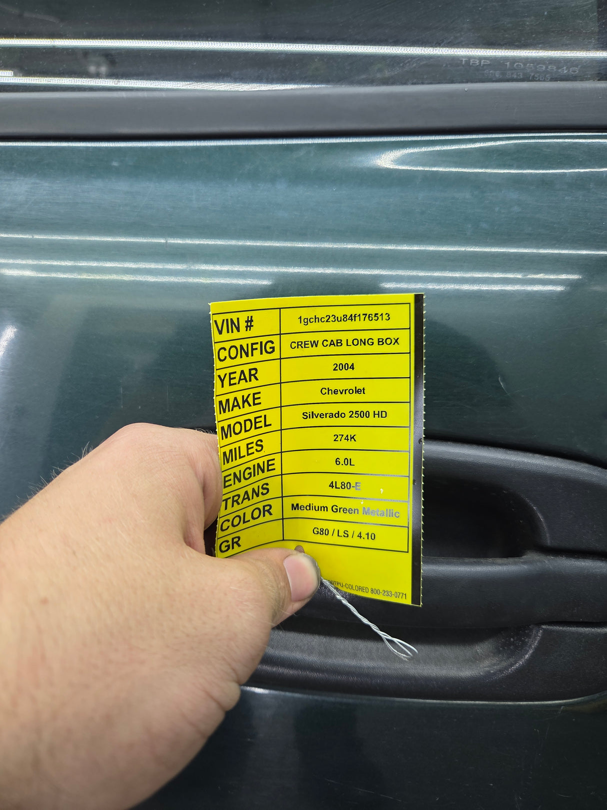1999-2007 Chevrolet Silverado / GMC Sierra 1500 2500 3500 HD Rear Driver side LH Crew Cab rear door
