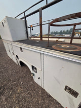 11' Steel Utility Service Body Utility Bed Universal For Dual Rear Wheel Truck