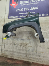 2003-2007 Chevrolet Silverado / Tahoe / Suburban 1500 2500 3500 HD LH Driver Side "Cateye" Front Fender - Medium Green Metallic