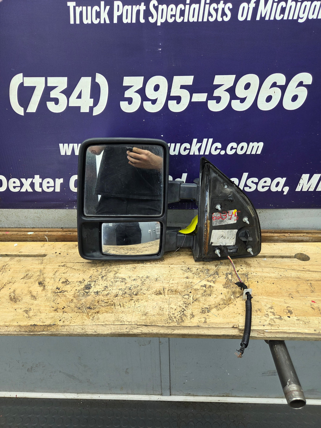 2008-2016 Ford Super Duty F250 F350 F450 F550 LH Driver Side Power Fold & Telescope Heated Towing Mirror OEM (Copy)