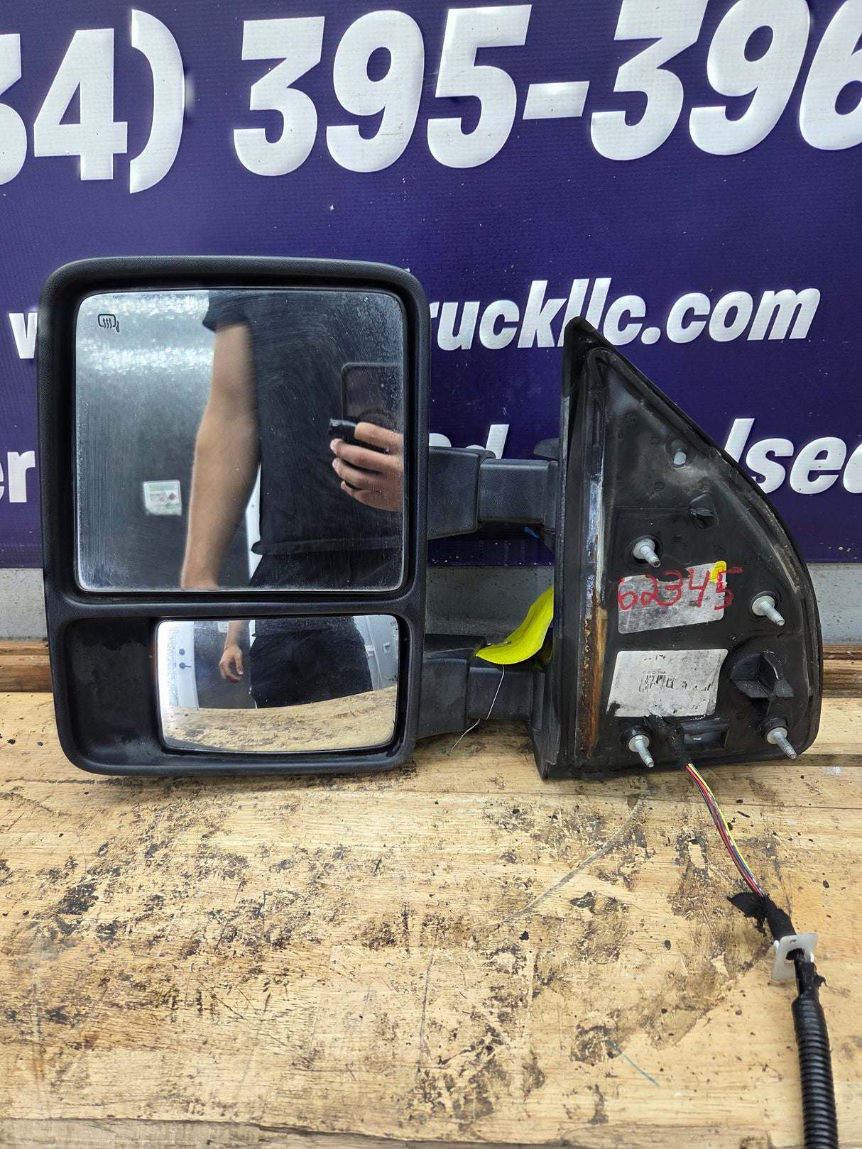 2008-2016 Ford Super Duty F250 F350 F450 F550 LH Driver Side Power Fold & Telescope Heated Towing Mirror OEM (Copy)