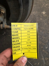 2011-2012 Ford Super Duty F250 F350 Rear Axle 3.73 Gear Ratio Electric Locking Rear End 297k Miles