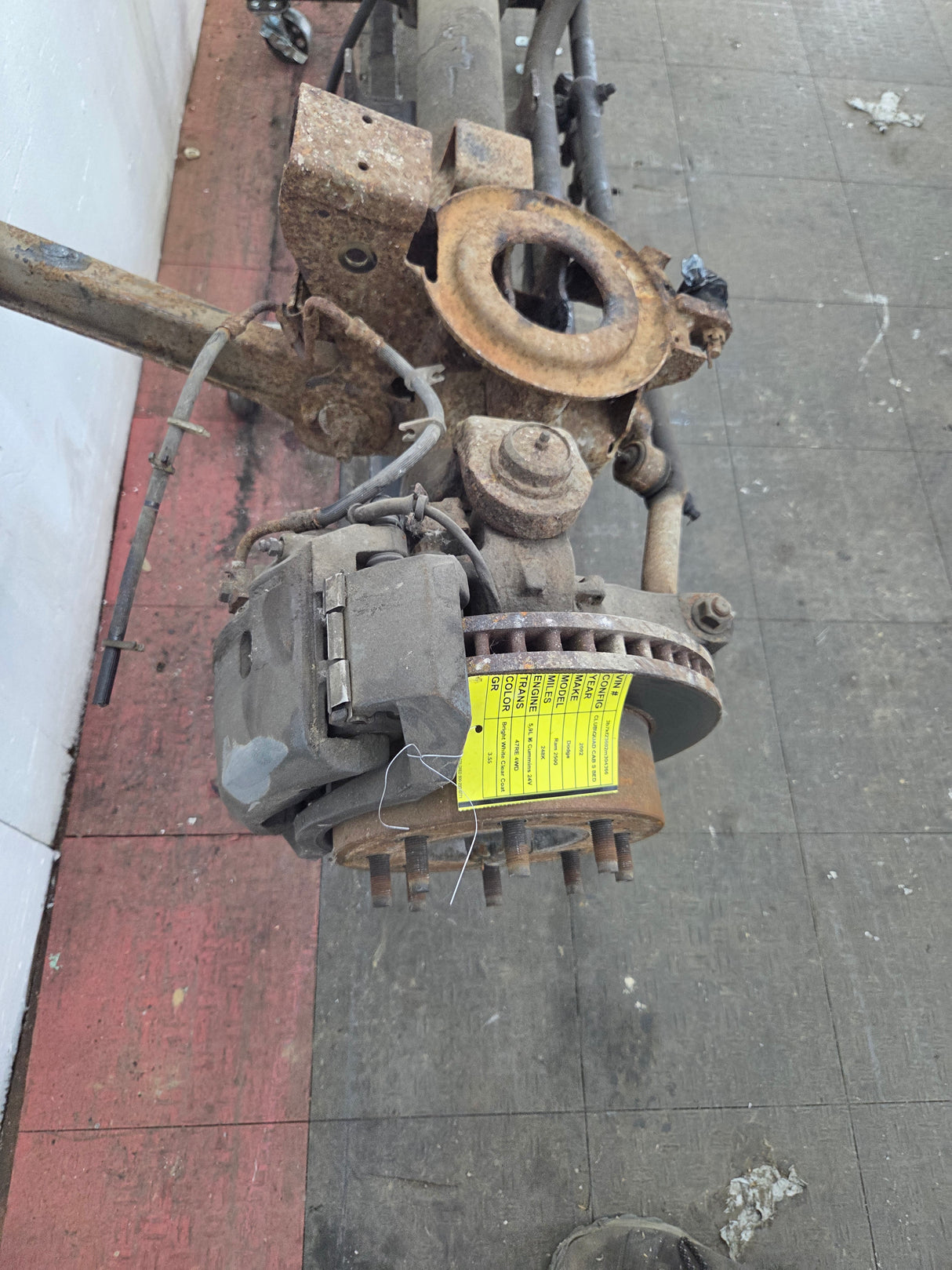 2000-2002 Dodge Ram 2500 4wd Dana 60 Front Axle Assembly 3.55 Ratio