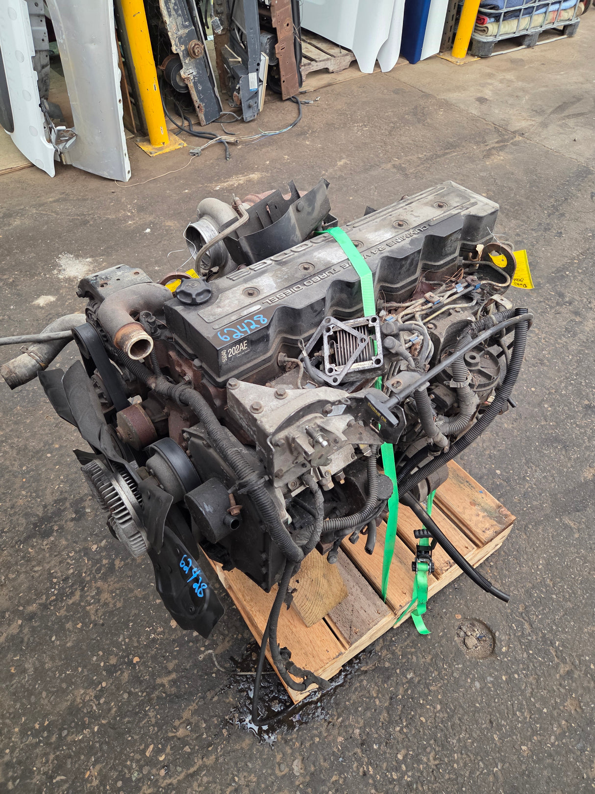 2002 Dodge Ram 2500 5.9L 24v Cummins Turbo Diesel Complete Engine Ran Great
