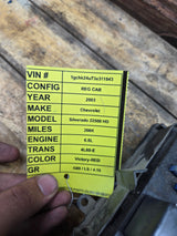 2003-2005 Chevrolet Silverado / GMC Sierra 1500 250 3500 Engine Bay Fuse Box - 15201928