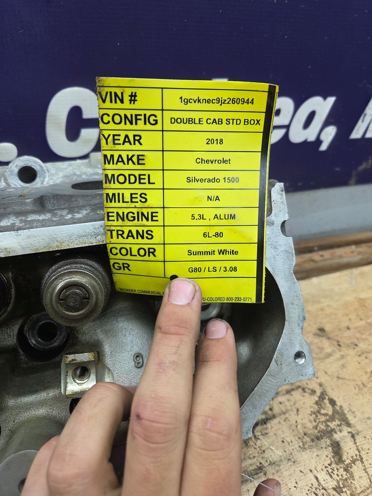 2018 Chevrolet GMC 1500 5.3L Aluminum Cylinder Head 12620214