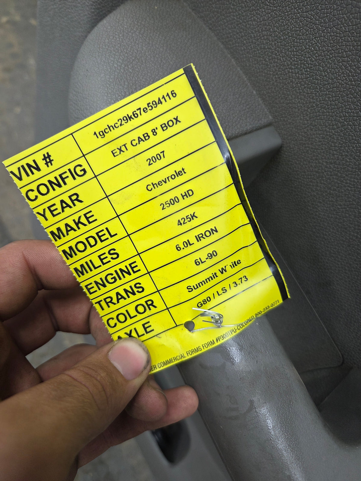 2007-2013 Chevrolet Silverado 1500 2500 3500 HD Driver Side Extended Cab LH Rear Door