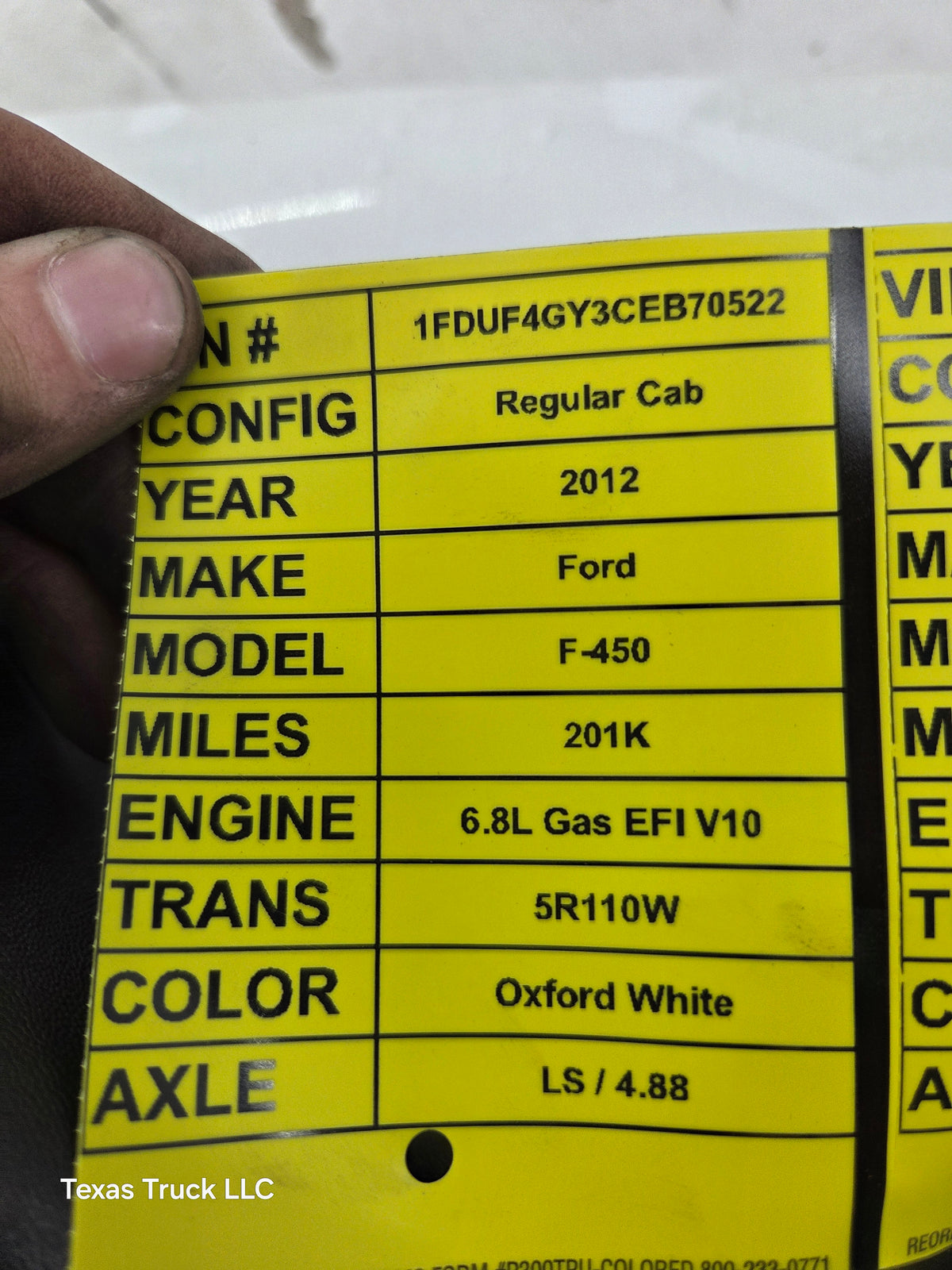 2012-2016 Ford Super Duty RH Passenger Side Front Door F250 F350 F450 F550