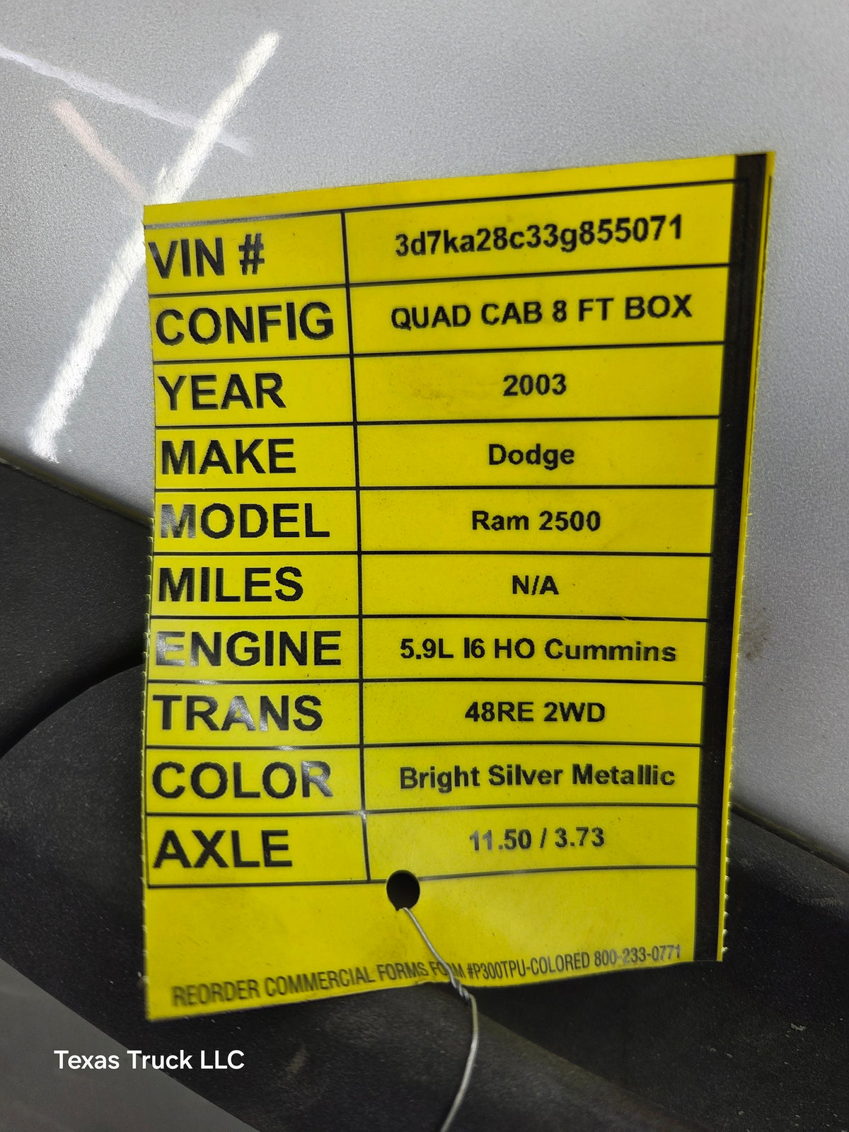 2003-2008 Dodge Ram 3rd Gen Passenger Side Front Quad Cab Crew Cab Door 1500 2500 3500 4500 5500