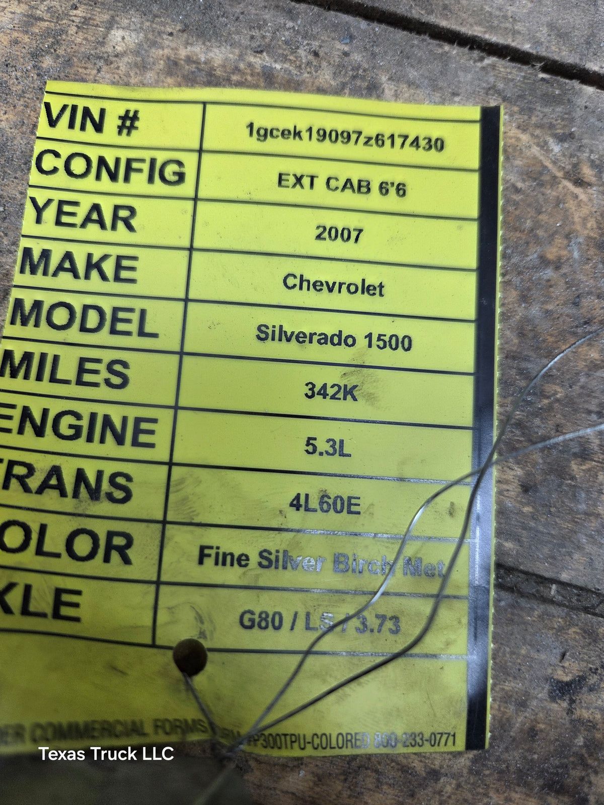 2007 Chevrolet Silverado 1500 5.3L PCM YPLA / 12614085