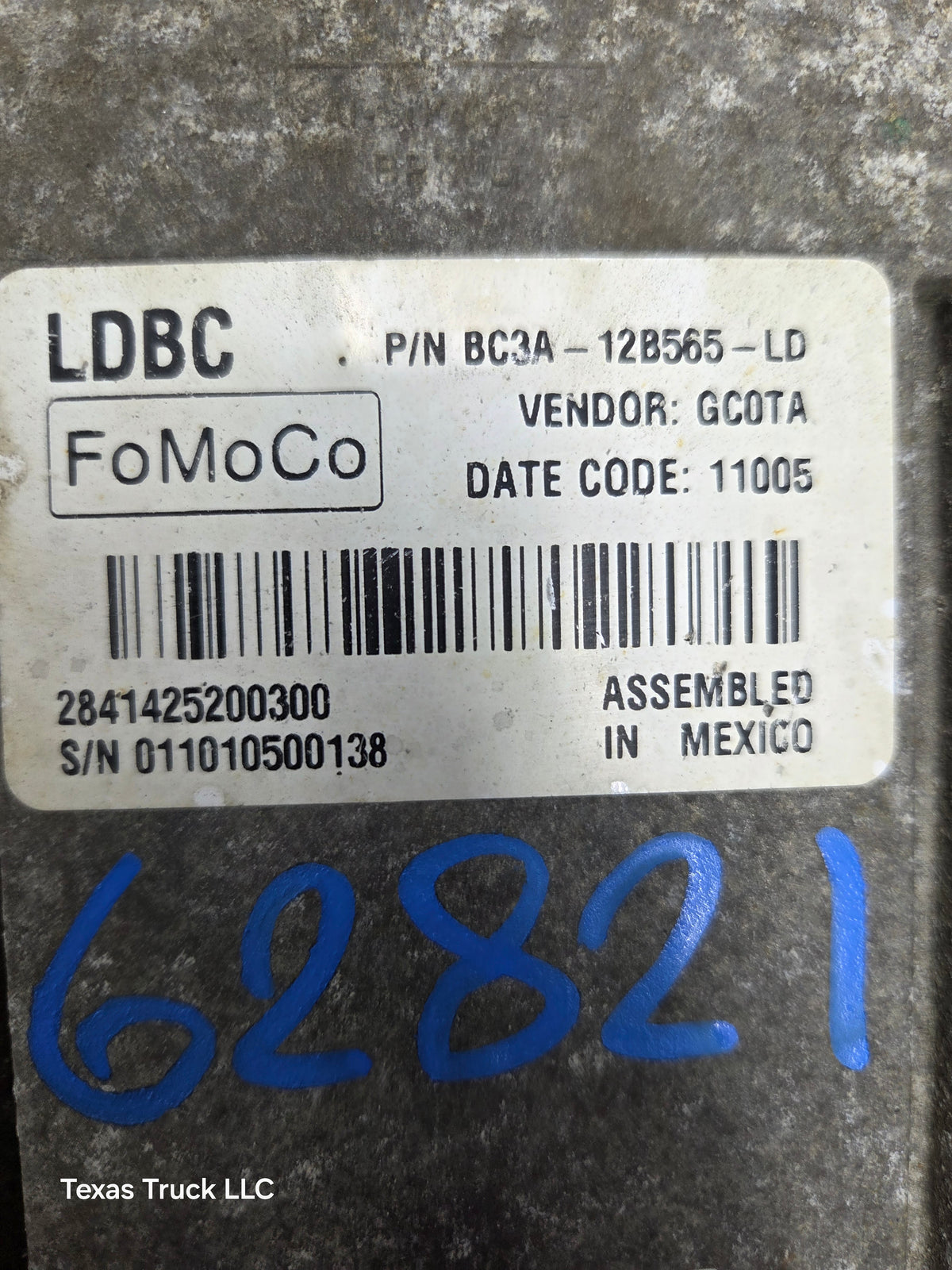 2011 Ford F250 F350 6.2L TCM - LDBC / BC3A-122B565-LD